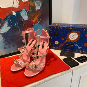 Pink D&G flower sandal