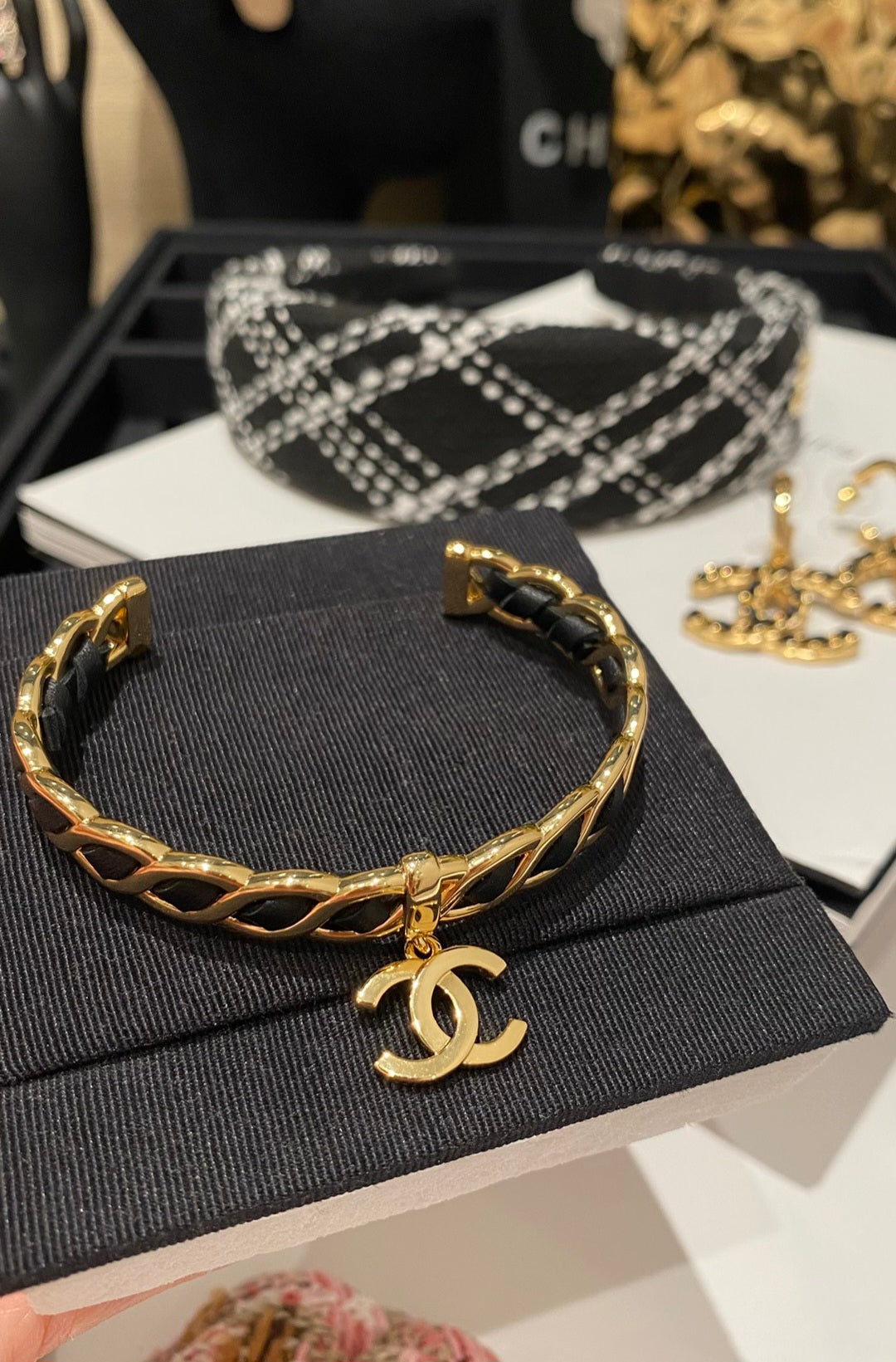 Chanel bracelet and earring (sold as set)