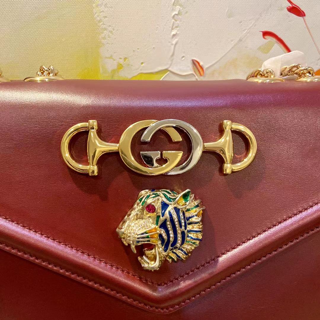 Gucci Rajah medium leather shoulder bag