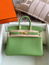 Hermes Birkin 25 Togo leather 3i Avocado Green Vertcriquet Gold GHW