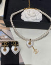 Chanel necklace and earring (sold as set)