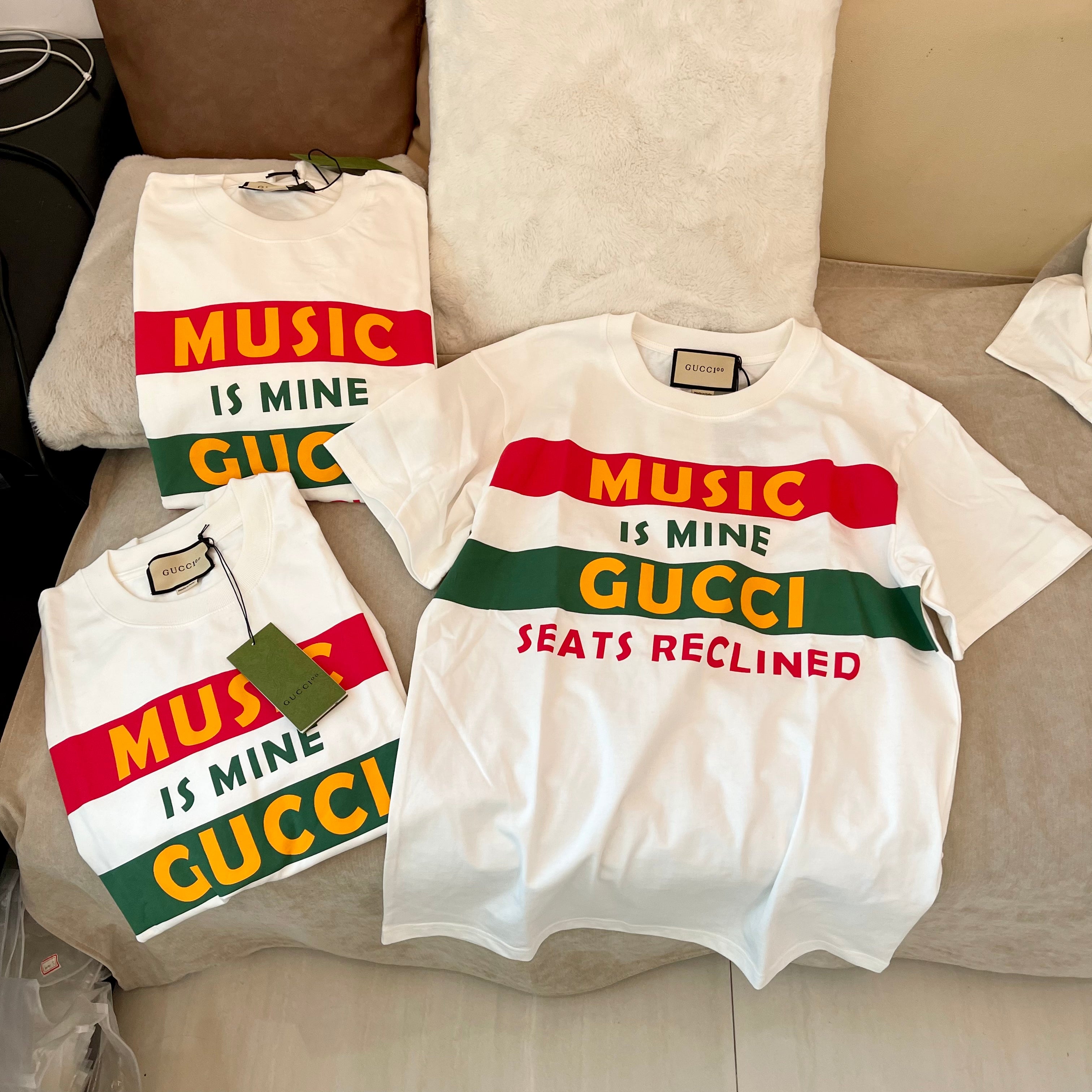 Gucci 'Music is Mine Gucci Seats Reclined' print T-shirt