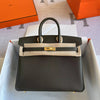 Hermes Birkin 25 Togo C6 Grey Green VertDeGris Gold GHW