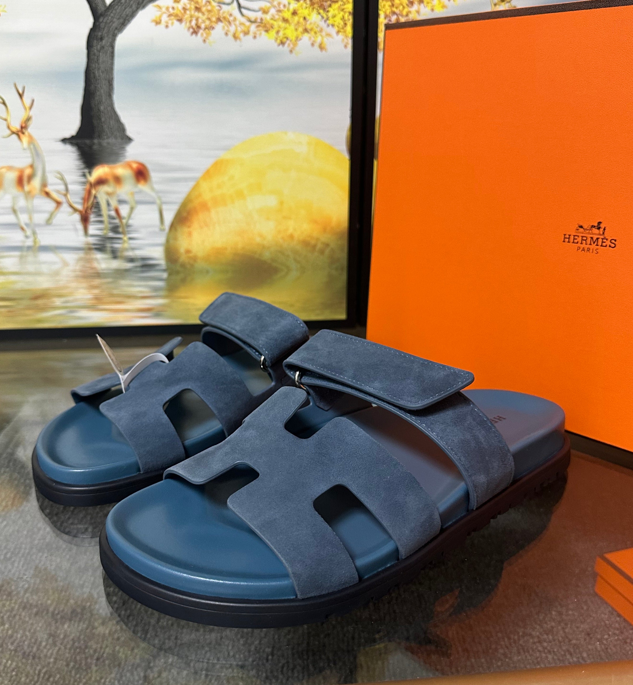 Hermes Chypre sandal blue