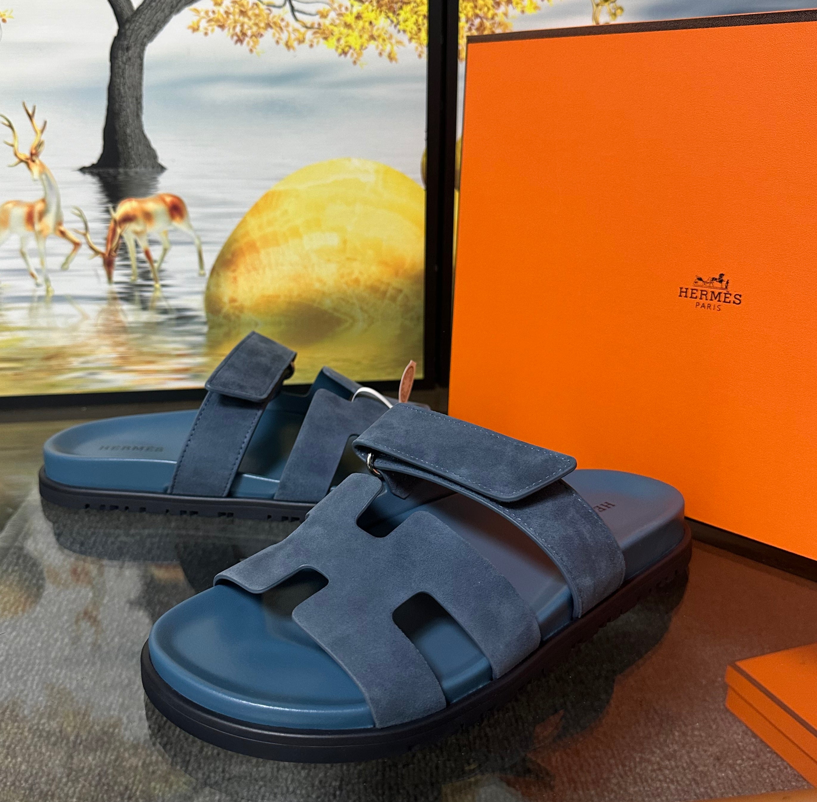 Hermes Chypre sandal blue