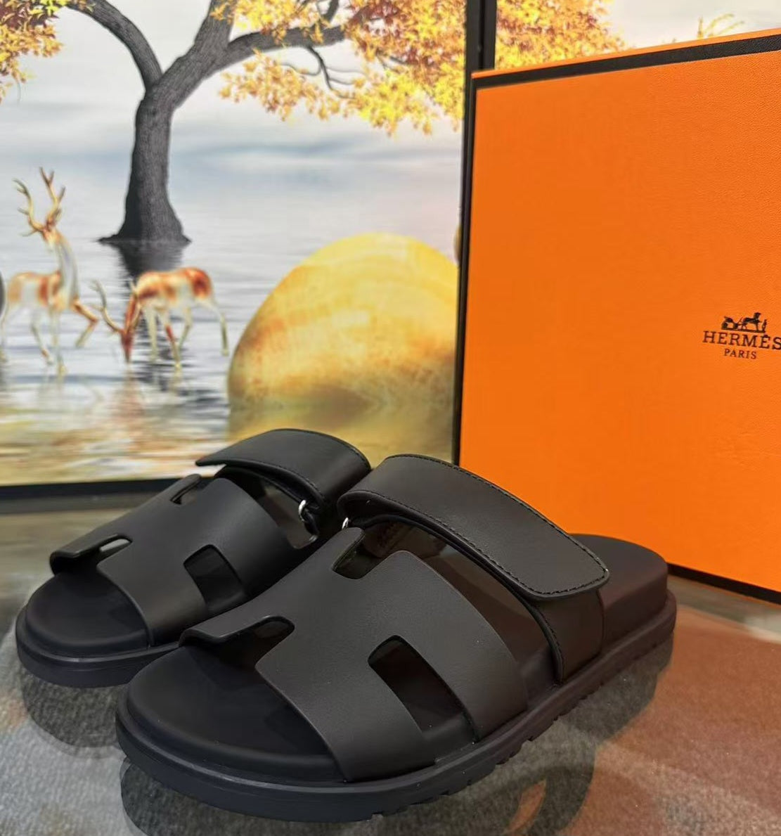 Hermes Chypre sandal black