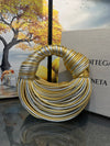 Bottega double knot silver and gold bag