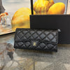 Chanel Classic Long Wallet (Black, SHW) -