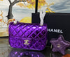 Chanel Mini Flap Bag & Star Coin Purse Purple Mirror Calfskin/Metallic Calfskin Light Gold Hardware